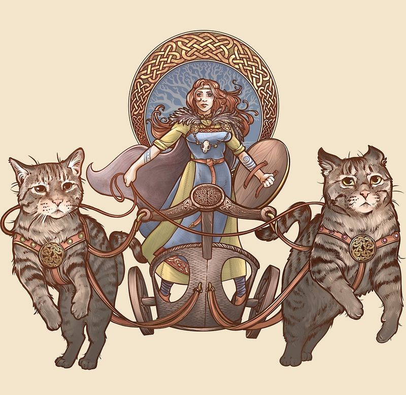 Norse Mythology's Freyja's Cats