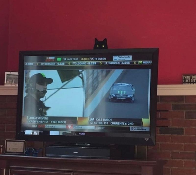 Behind the TV