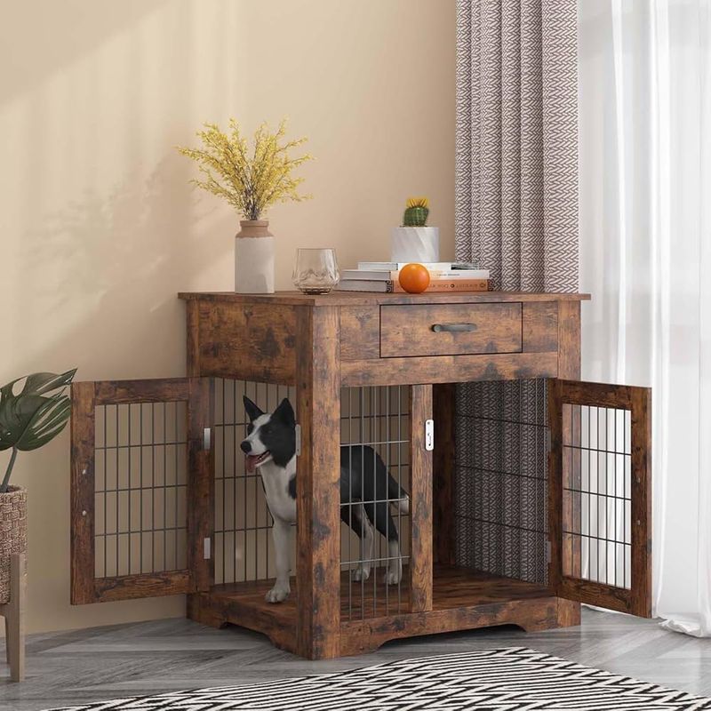 Dog Crate Console Table