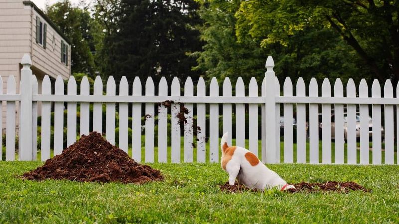 Why do dogs dig holes in the yard?